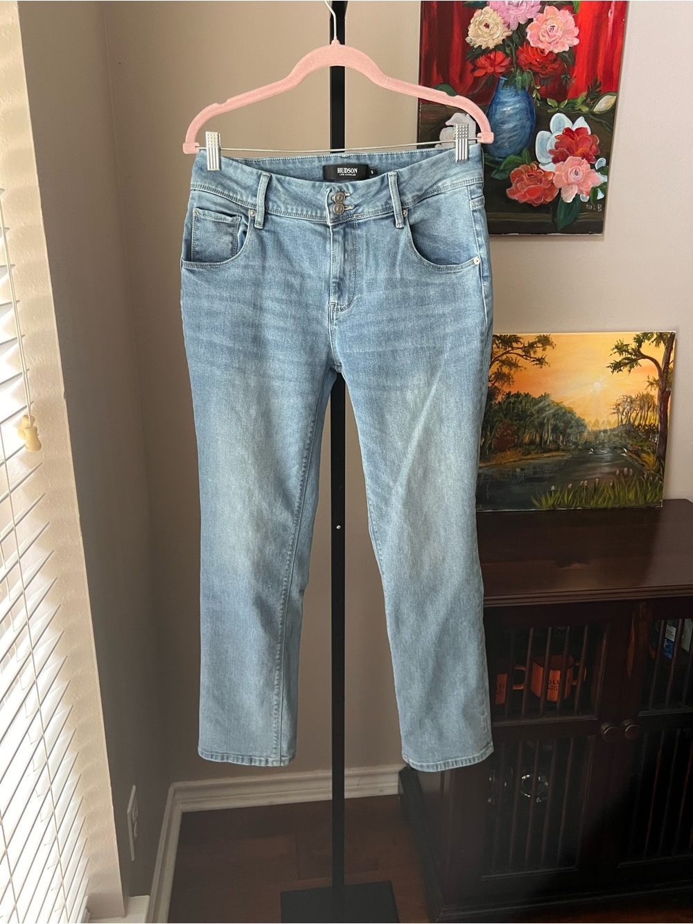 Hudson Jeans Light Wash Straight Leg Women's Jeans